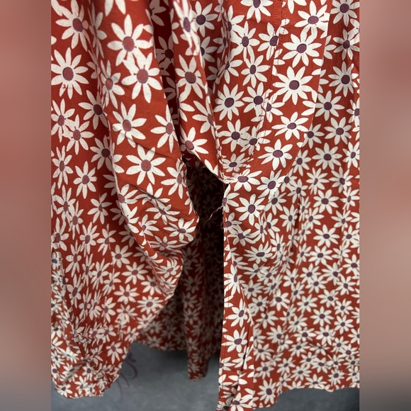 Madewell Clara Midi Dress Falling Daisies Flowy Fairy Dress Size XL - Picture 10 of 11